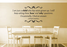 Load image into Gallery viewer, I Am Just A Child Stephen Hawking Vinyl Decal Wall Sticker Decor Quote – Motivational Wall Murals