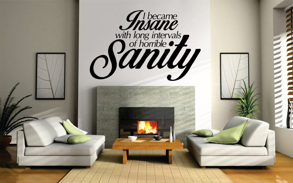 Edgar Allen Poe Insanity Life Quote New Vinyl Wall Decal Sticker Decor – Motivational Wall Murals