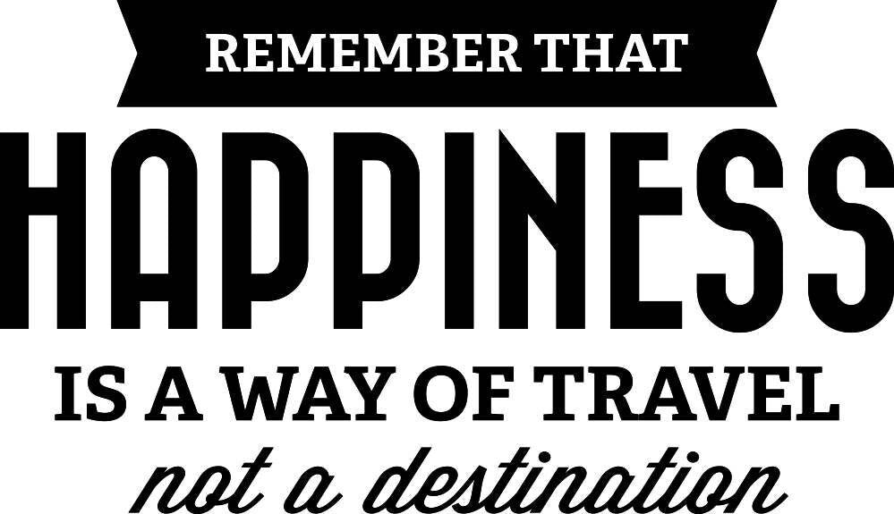 Remember That Happiness A Way Of Travel Vinyl Decal Wall Sticker Decor Quote – Motivational Wall Murals