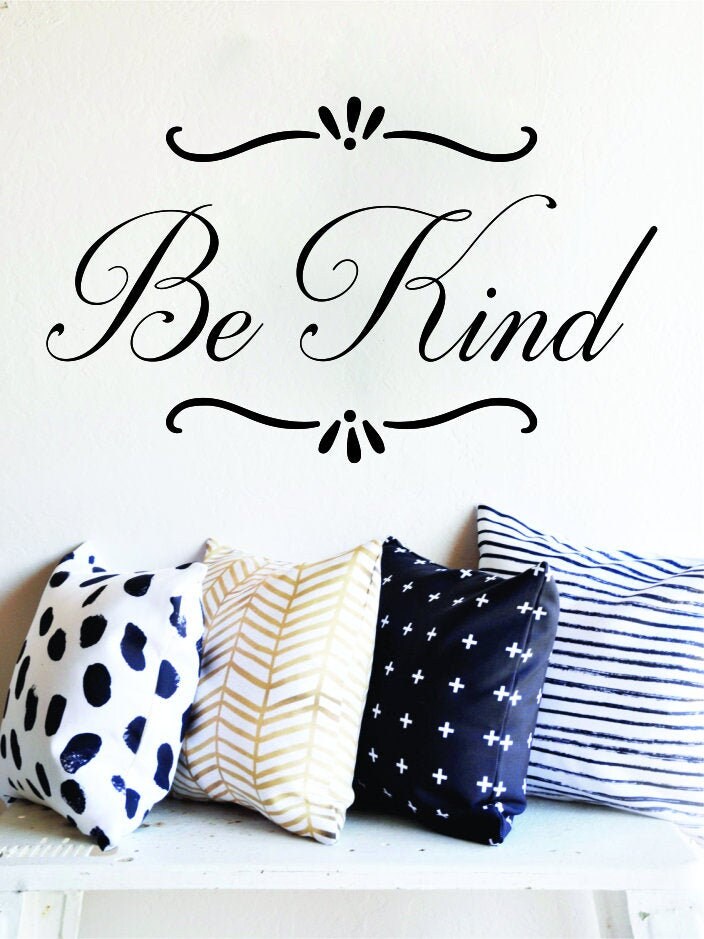 Be Kind Inspirational Vinyl Decal Wall Sticker Decor Quote Motivational Wall Murals ,Quote Wall Art Vinyl Decal Class room Words and Saying