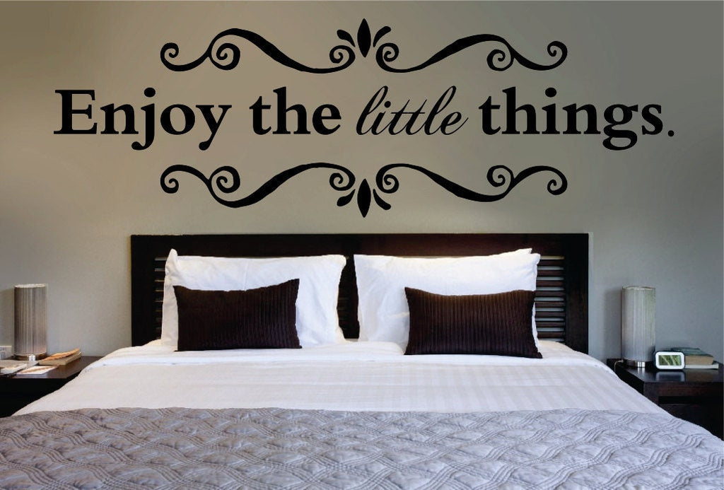Enjoy the Little Things Quote New Vinyl Decal Design Sticker Decor – Motivational Wall Murals