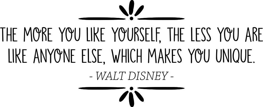 Walt Disney The More You Like Yourself Vinyl Decal Wall Sticker Decor Quote – Motivational Wall Murals