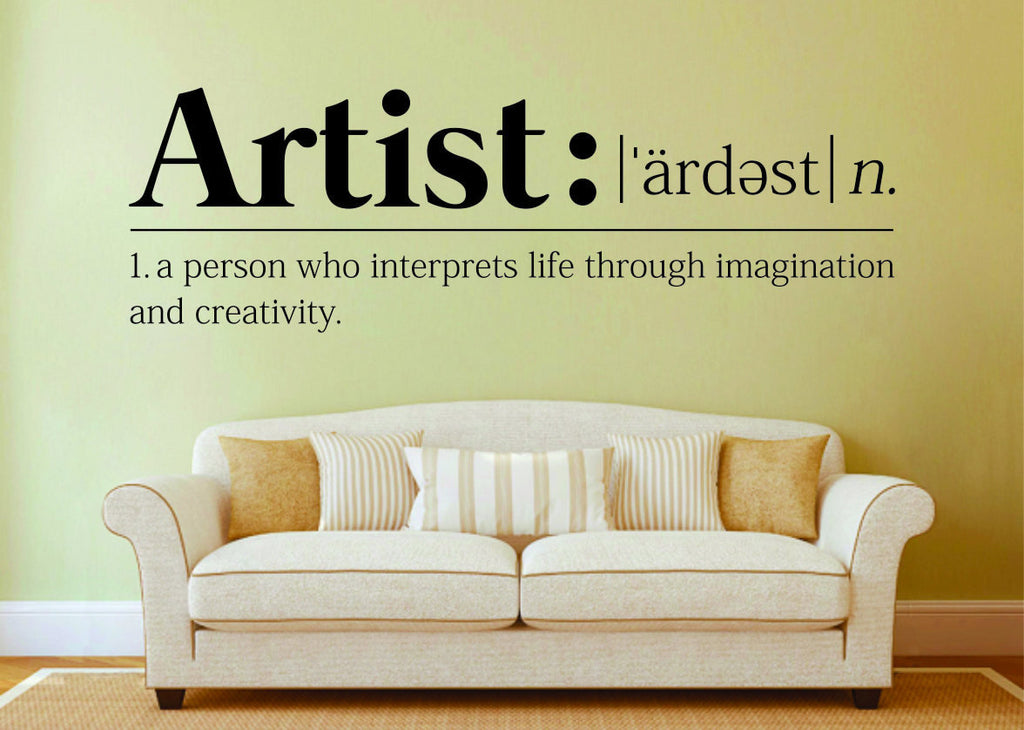 The Definition Of Artist Vinyl Decal Wall Sticker Decor – Motivational Wall Murals