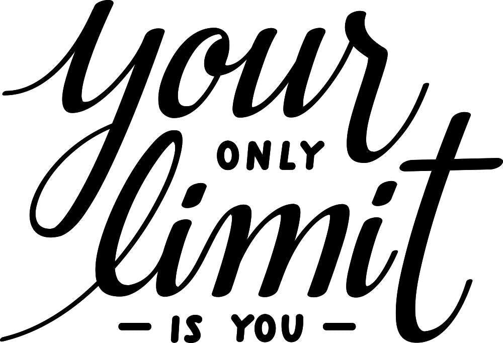 Your Only Limit Is You Motivational Vinyl Decal Wall Quote Motivational Wall Murals Vinyl Wall Quotes Stickers Inspirational Quotes Decals
