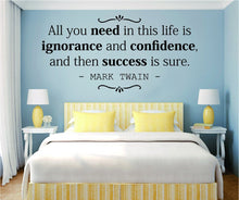 Load image into Gallery viewer, All You Need In Life Mark Twain Vinyl Decal Wall Sticker Decor Quote – Motivational Wall Murals