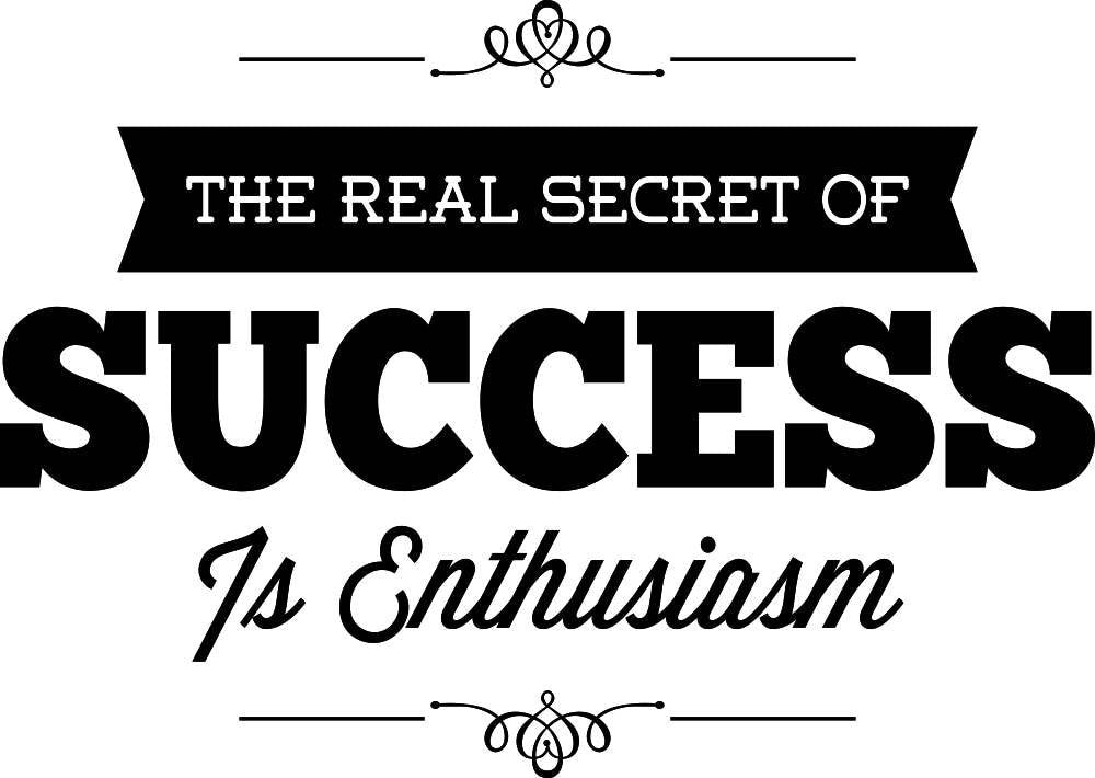 The Real Secret of Success Vinyl Decal Wall Sticker Decor Quote – Motivational Wall Murals