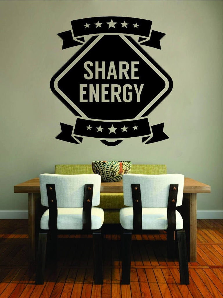 Share Energy Typography Vinyl Decal Wall Sticker Decor Quote – Motivational Wall Murals