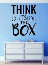 Load image into Gallery viewer, Think Outside the Box Vinyl Decal Wall Sticker Decor Quote – Motivational Wall Murals