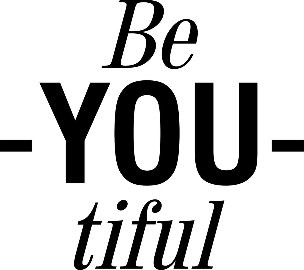 Wall Decal "Be-You-tiful" New Quote Design Vinyl Sticker Decor – Motivational Wall Murals