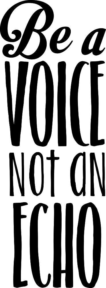 Be A Voice Not An Echo Vinyl Decal Wall Sticker Decor Quote – Motivational Wall Murals