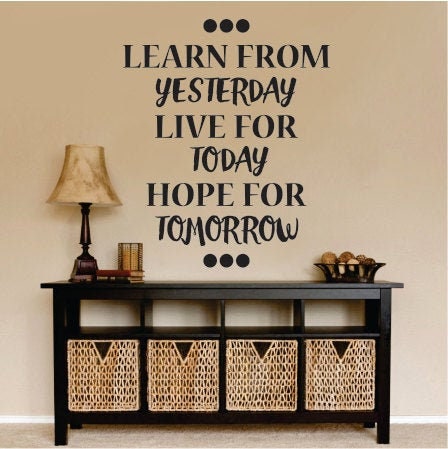 Live For Today Beautiful Wall Decal New Quote Design Vinyl Sticker Decor – Motivational Wall Murals