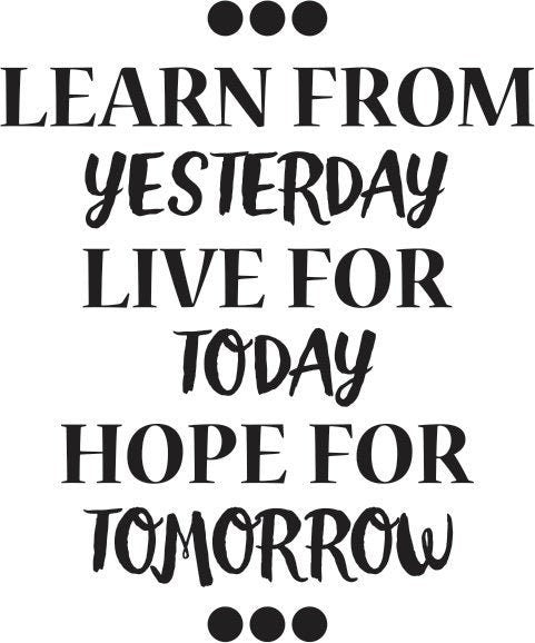 Live For Today Beautiful Wall Decal New Quote Design Vinyl Sticker Decor – Motivational Wall Murals
