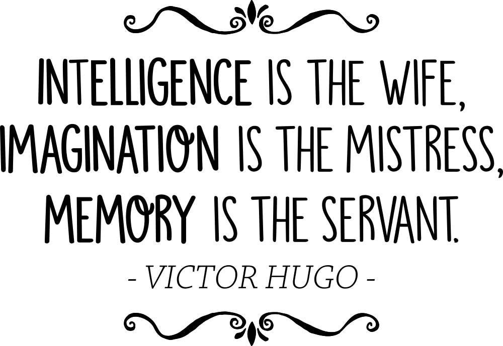 Victor Hugo Intelligence Is The Wife Vinyl Decal Wall Sticker Decor Quote – Motivational Wall Murals
