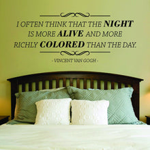 Load image into Gallery viewer, I Often Think Vincent Van Gogh Vinyl Decal Wall Sticker Decor Quote – Motivational Wall Murals