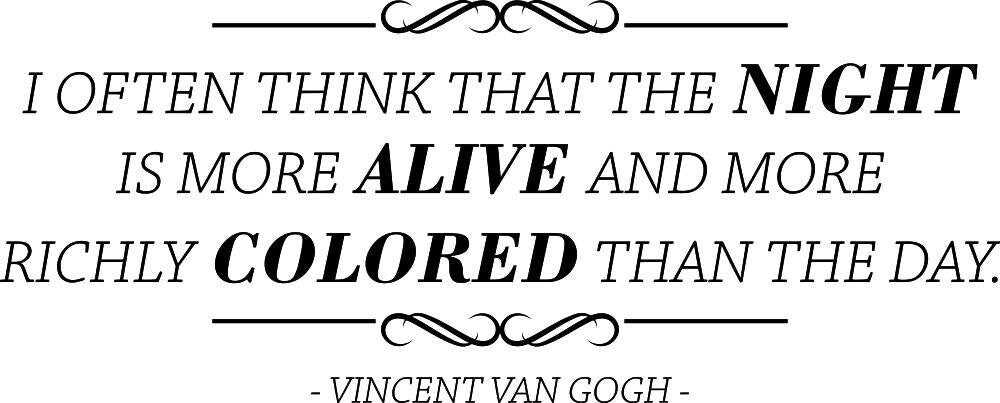I Often Think Vincent Van Gogh Vinyl Decal Wall Sticker Decor Quote – Motivational Wall Murals