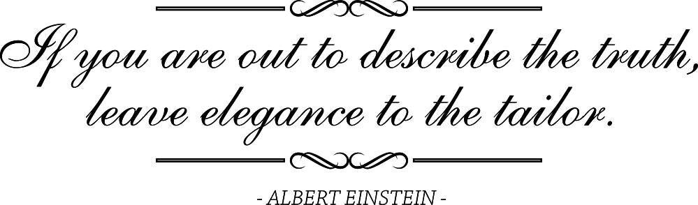 If You Are Out To Describe The Truth Albert Einstein Vinyl Decal Wall Sticker Decor Quote, Motivational Wall Murals, Inspirational Quotes