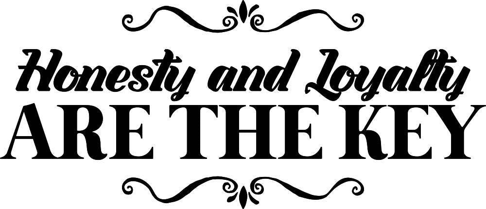 Honesty And Loyalty Vinyl Decal Wall Sticker Decor Quote – Motivational Wall Murals
