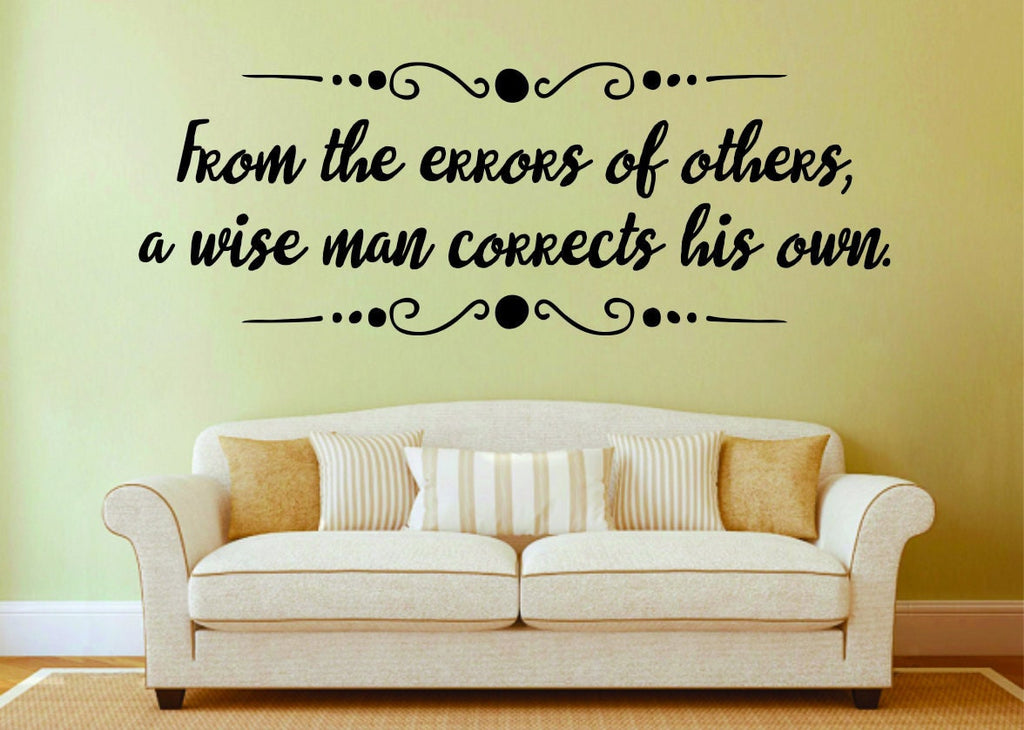 From The Errors Of Others Vinyl Decal Wall Sticker Decor Quote – Motivational Wall Murals
