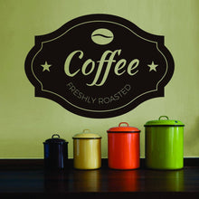 Load image into Gallery viewer, Coffee Freshly Roasted Label Vinyl Decal Wall Sticker Decor Quote – Motivational Wall Murals