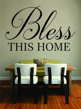 Load image into Gallery viewer, Bless This Home Inspirational Vinyl Decal Wall Sticker Decor Quote Motivational Wall Murals Decal Blessed Stickers Handwriting Art Letters