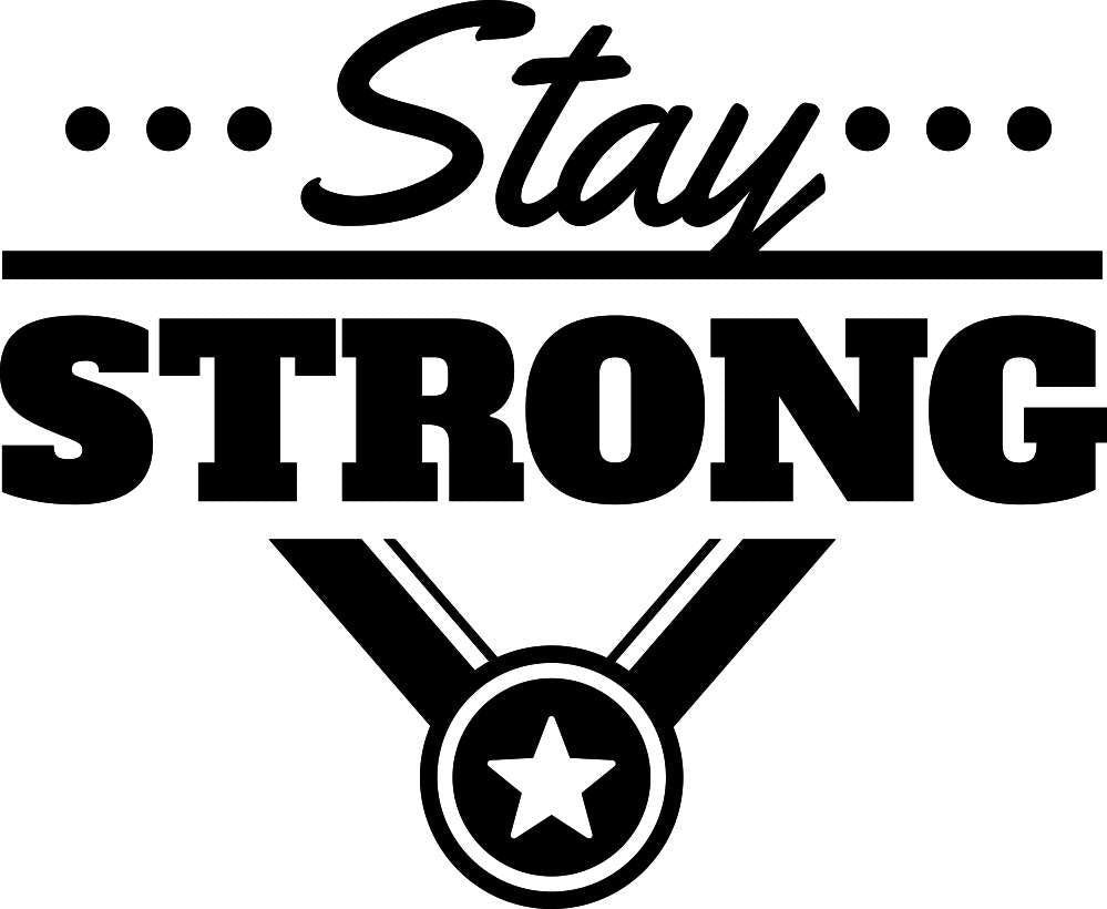 Stay Strong Medal Vinyl Decal Wall Sticker Decor Quote – Motivational Wall Murals