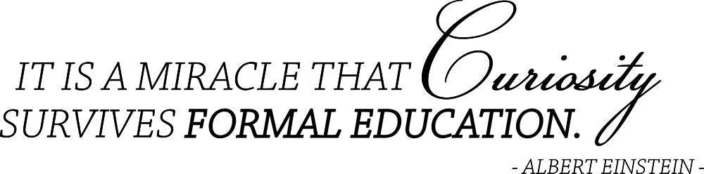 It Is A Miracle That Curiosity Survives Formal Education Albert Einstein Vinyl Decal Wall Sticker Decor Quote – Motivational Wall Murals