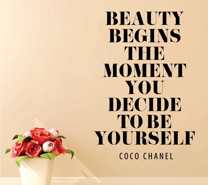 Coco Chanel Quote New Vinyl Wall Decal Sticker Decor – Motivational Wall Murals
