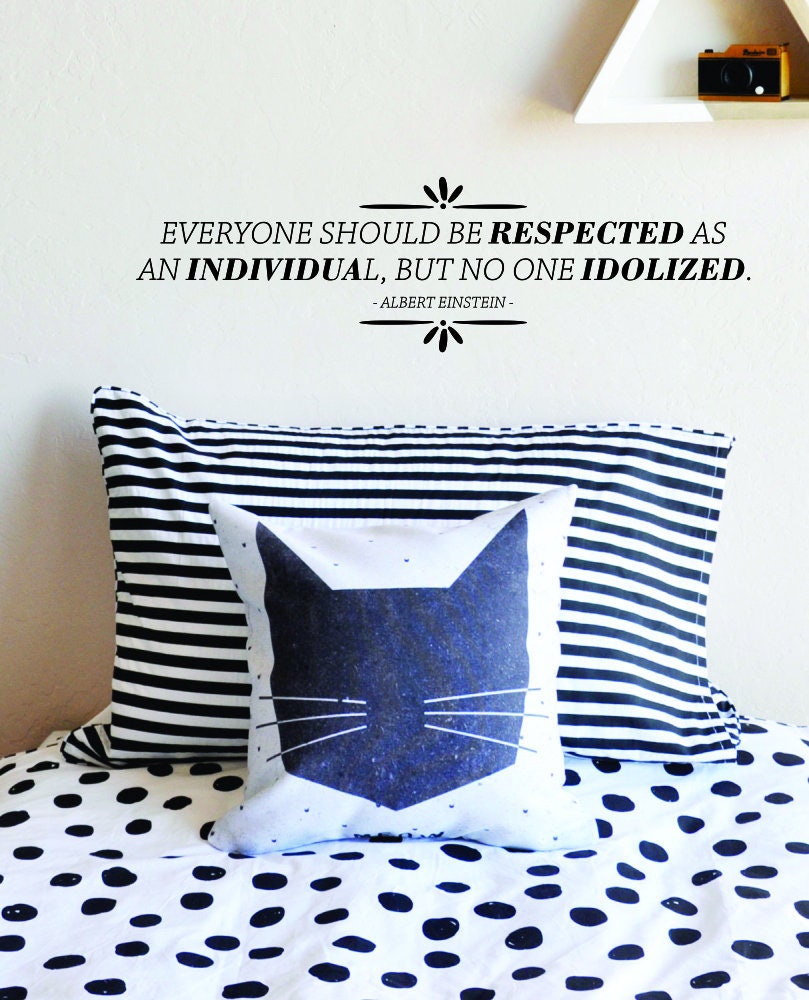 Everyone Should Be Respected Einstein Vinyl Wall Sticker Quote Motivational Murals, Inspirational Quotes Positive Wall