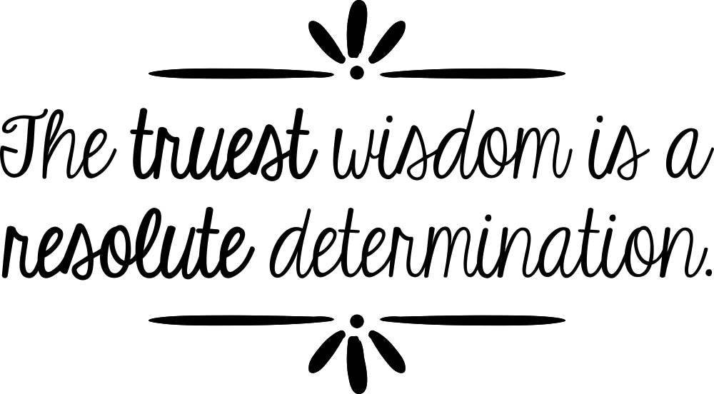 The Truest Wisdom Vinyl Decal Wall Sticker Decor Quote – Motivational Wall Murals