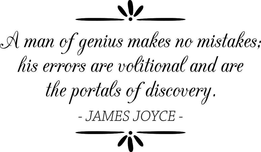 James Joyce A Man Of Genius Makes No Mistakes Vinyl Decal Wall Sticker Decor Quote – Motivational Wall Murals