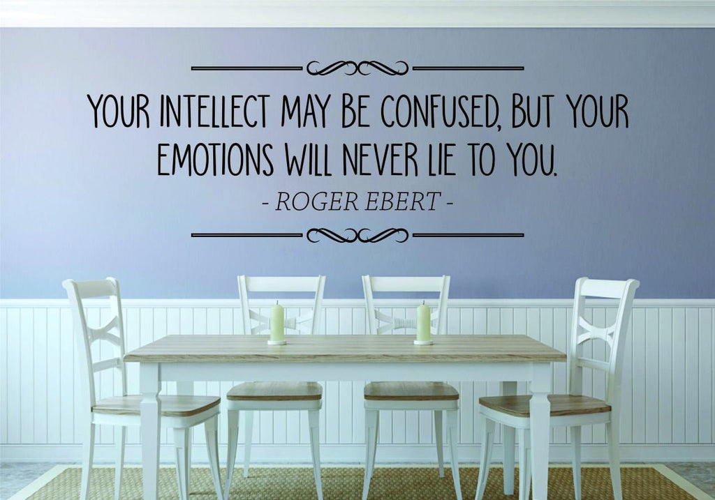 Roger Ebert Your Intellect May Be Confused Vinyl Decal Wall Sticker Decor Quote – Motivational Wall Murals