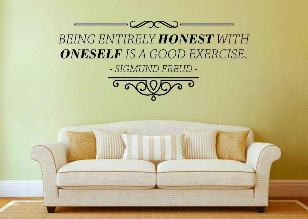 Sigmund Freud Being Entirely Honest Vinyl Decal Wall Sticker Decor Quote – Motivational Wall Murals