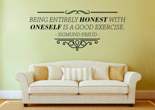 Load image into Gallery viewer, Sigmund Freud Being Entirely Honest Vinyl Decal Wall Sticker Decor Quote – Motivational Wall Murals