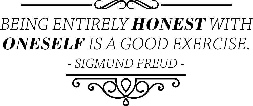 Sigmund Freud Being Entirely Honest Vinyl Decal Wall Sticker Decor Quote – Motivational Wall Murals
