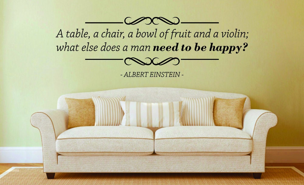 A Table Albert Einstein Vinyl Decal Decor Quote, Art Stickers Inspirational Quotes Positive Wall Decal Sticker for Women