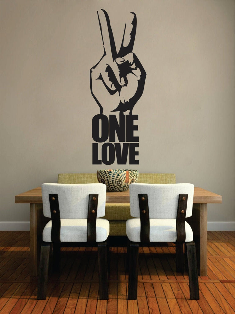 One Love Stencil Macbook New Vinyl Decal Sticker Decor – Motivational Wall Murals