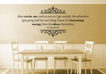 Load image into Gallery viewer, Ideas Excite Me Ray Bradbury Vinyl Decal Wall Sticker Decor Quote – Motivational Wall Murals