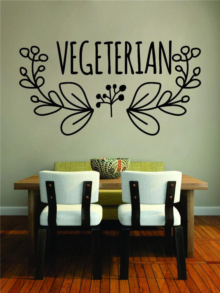 Vegetarian Typography Vinyl Decal Wall Sticker Decor Quote – Motivational Wall Murals
