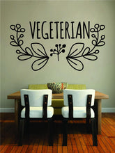 Load image into Gallery viewer, Vegetarian Typography Vinyl Decal Wall Sticker Decor Quote – Motivational Wall Murals