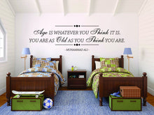 Load image into Gallery viewer, Age Is Whatever Muhammad Ali Vinyl Decal Wall Sticker Decor Quote – Motivational Wall Murals