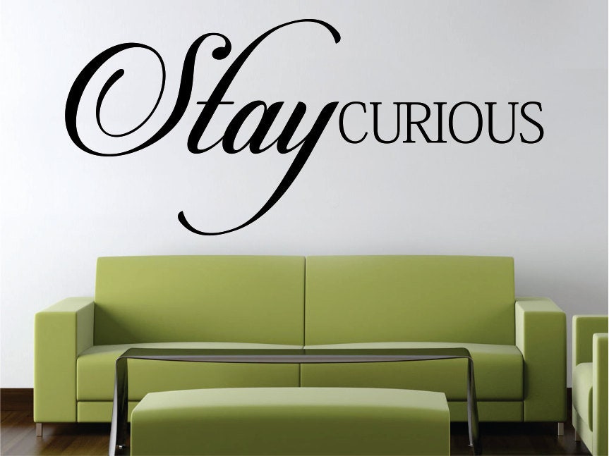 Stay Curious New Vinyl Decal Design Sticker Decor – Motivational Wall Murals