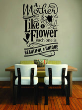 Load image into Gallery viewer, Inspirational Wall Decals A Mother Is Like A Flower-Wall Mural for Wall decor Living Room-Custom Stickers-Inspirational Stickers