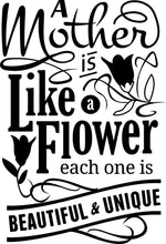 Load image into Gallery viewer, Inspirational Wall Decals A Mother Is Like A Flower-Wall Mural for Wall decor Living Room-Custom Stickers-Inspirational Stickers