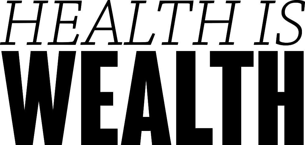 Health Is Wealth Vinyl Decal Wall Sticker Decor Quote – Motivational Wall Murals