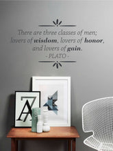Load image into Gallery viewer, Plato There Are Three Classes Of Men Vinyl Decal Wall Sticker Decor Quote – Motivational Wall Murals