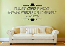 Load image into Gallery viewer, Lao Tzu Knowing Others Is Wisdom Vinyl Decal Wall Sticker Decor Quote – Motivational Wall Murals