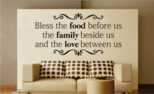 Load image into Gallery viewer, Bless the Food Family Love Quote New Vinyl Decal Design Sticker Decor – Motivational Wall Murals