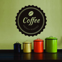 Load image into Gallery viewer, Coffee Freshly Roasted Logo Vinyl Decal Wall Sticker Decor Quote – Motivational Wall Murals