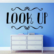 Load image into Gallery viewer, Look Up Inspiring Vinyl Decal Wall Sticker Decor Quote – Motivational Wall Murals, decorations for bedroom women, quotes wall decor