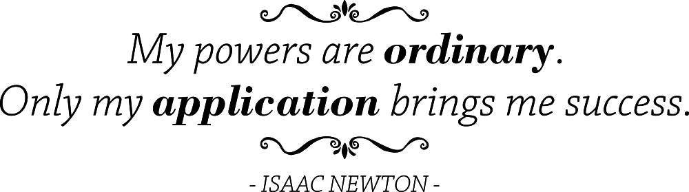 My Powers Are Ordinary Isaac Newton Vinyl Decal Wall Sticker Decor Quote – Motivational Wall Murals